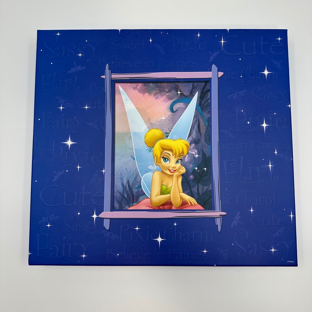 Disney Tinker Bell Sandylion Scrapbook Album Blue Embossed Pixie Hollow New